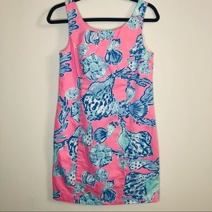 Lilly Pulitzer Cathy Shift Dress Pink Pout Barefoot Princess 4 Sleeveless Lace